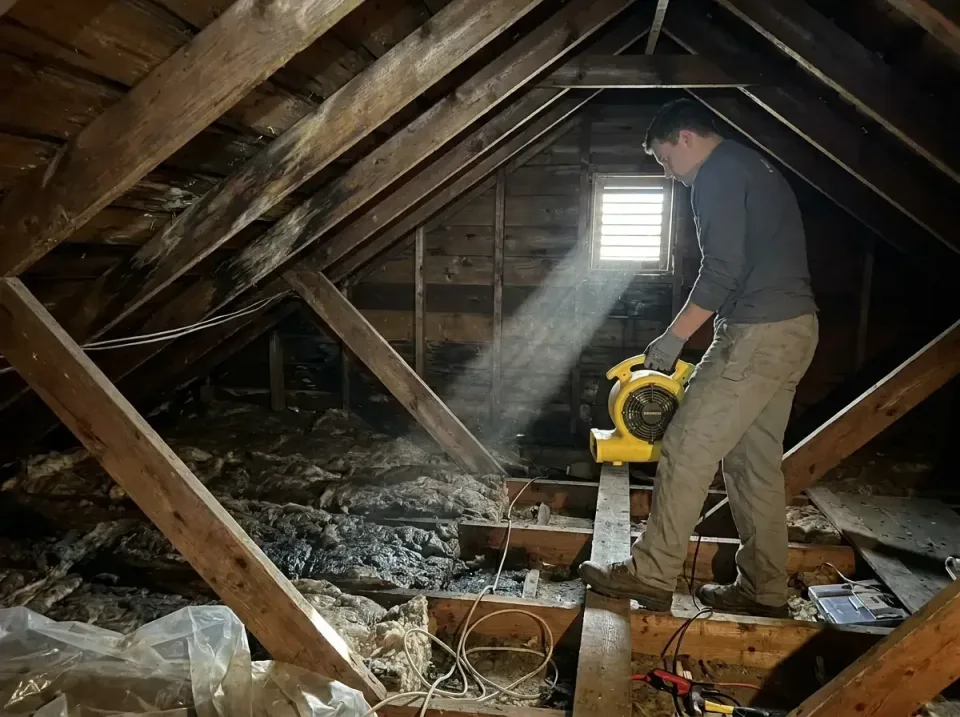attic-water-damage-drying-proc-007 — frequently asked questions, Emergency Water Extraction & 24/7 Flood Response in Hilton…